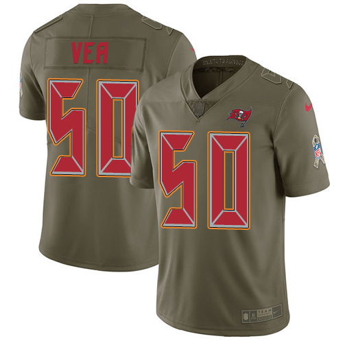 Tampa Bay Buccaneers #50 Vita Vea Olive Youth Stitched Limited 2017 Salute to Service Jersey Youth