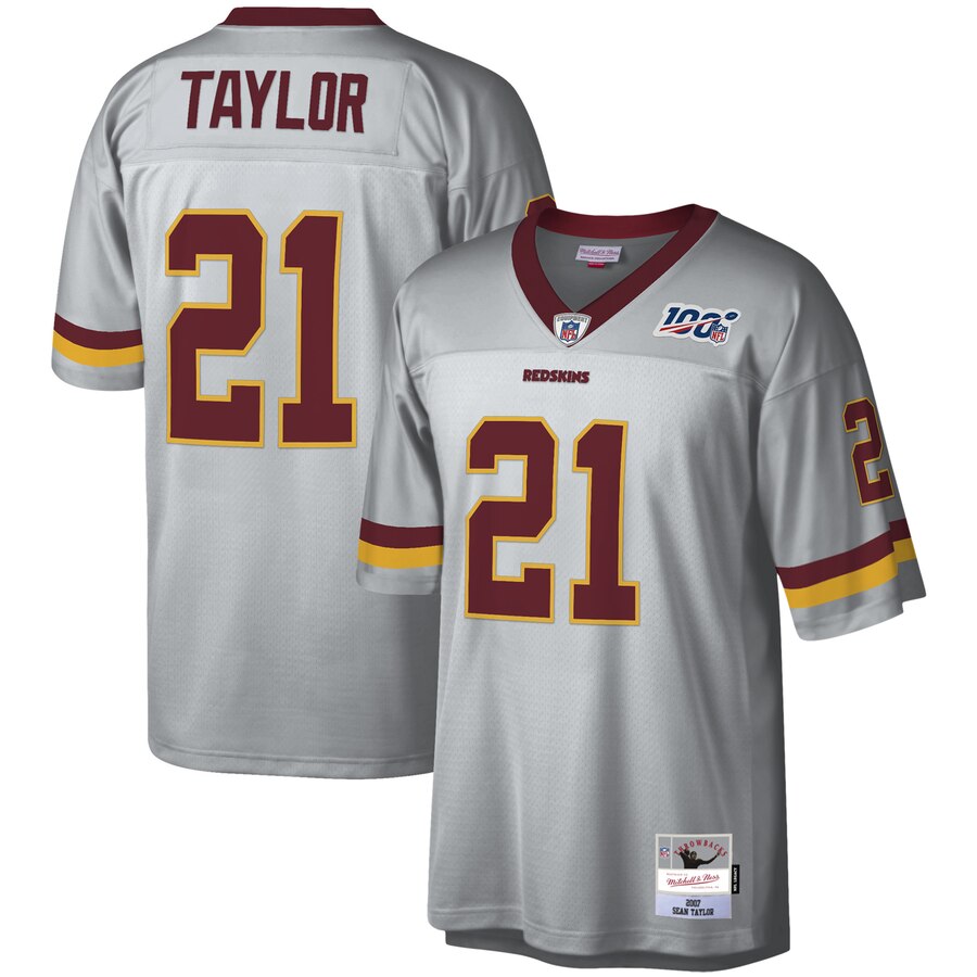 Washington Commanders #21 Sean Taylor Mitchell & Ness 100 Retired Player Platinum Jersey