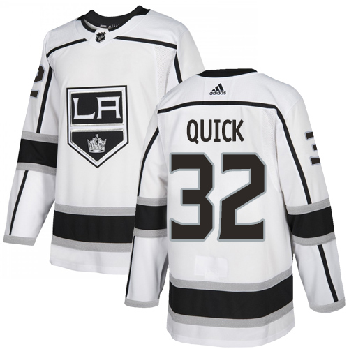 Adidas Los Angeles Kings #32 Jonathan Quick White Road Authentic Stitched Youth Jersey Youth