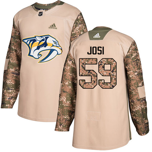 Adidas Nashville Predators #59 Roman Josi Camo Authentic 2017 Veterans Day Stitched Youth Jersey Youth