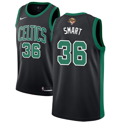 Boston Celtics #36 Marcus Smart Black Womens 2022 Finals Swingman Statement Edition Jersey Womens