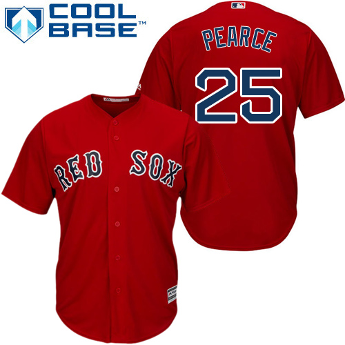 Boston Red Sox #25 Steve Pearce Red Cool Base Stitched Youth Jersey Youth