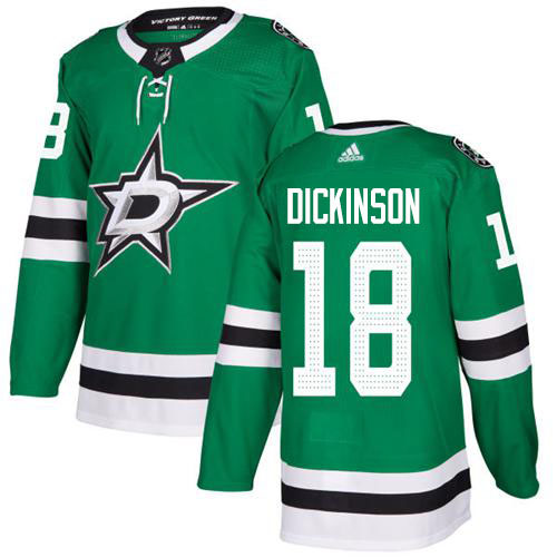 Adidas Dallas Stars #18 Jason Dickinson Green Home Authentic Youth Stitched Jersey Youth