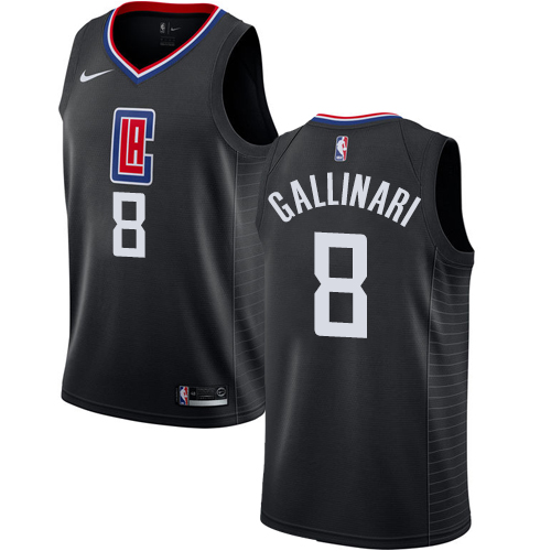 Los Angeles Clippers #8 Danilo Gallinari Black Womens Swingman Statement Edition Jersey Womens