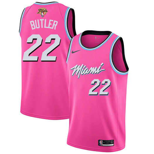 Heat #22 Jimmy Butler Pink 2023 Finals Patch Swingman Earned Edition Jersey