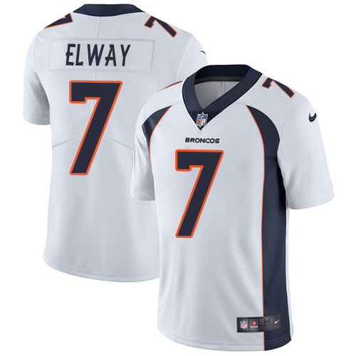 Broncos #7 John Elway White Men's Stitched Vapor Untouchable Limited Jersey