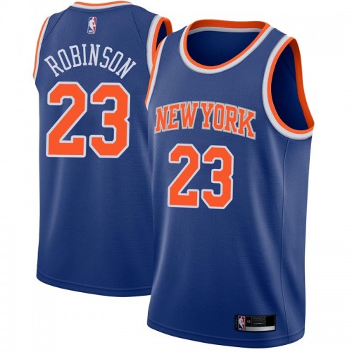 New York Knicks #23 Mitchell Robinson Blue Swingman Icon Edition Jersey Mens
