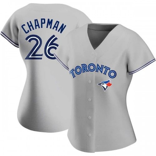 Toronto Toronto Blue Jays #26 Matt Chapman Women's Gray Road 2020 Authentic Player Jersey Womens