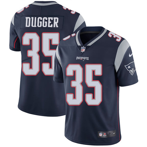 New England Patriots #35 Kyle Dugger Navy Blue Team Color Men's Stitched Vapor Untouchable Limited Jersey Men's