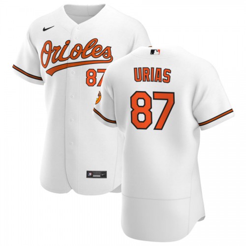 Baltimore Baltimore Orioles #87 Ramon Urias Men's White Home 2020 Authentic Player Jersey Men's