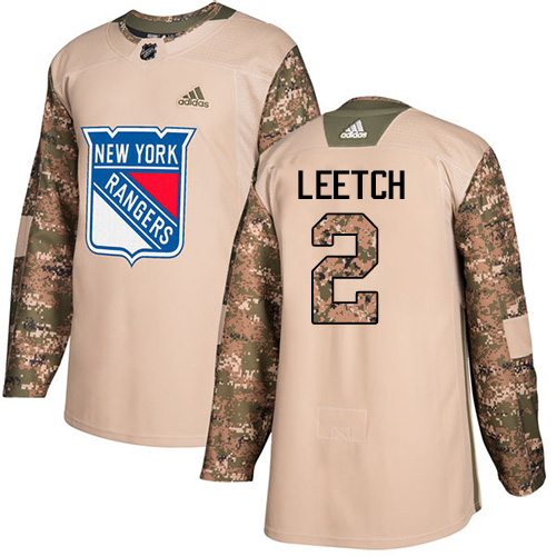 Adidas New York Rangers #2 Brian Leetch Camo Authentic 2017 Veterans Day Stitched Jersey Men's