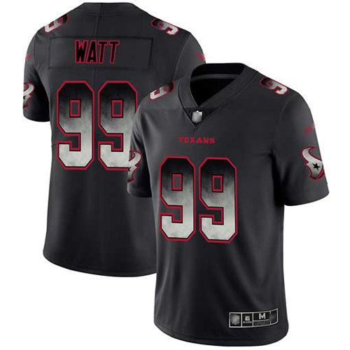 Houston Texans #99 J.J. Watt Black Men's Stitched Vapor Untouchable Limited Smoke Fashion Jersey Men's