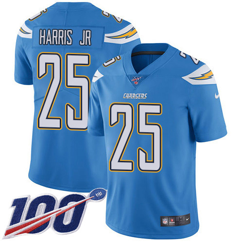 Los Angeles Chargers #25 Chris Harris Jr Electric Blue Alternate Men's Stitched 100th Season Vapor Untouchable Limited Jersey Men's
