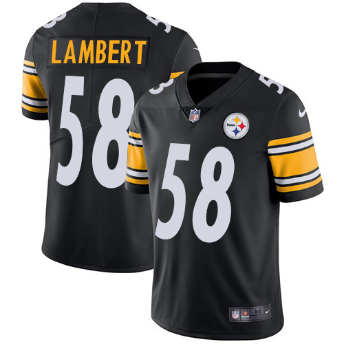 Pittsburgh Steelers #58 Jack Lambert Black Team Color Youth Stitched Vapor Untouchable Limited Jersey Youth