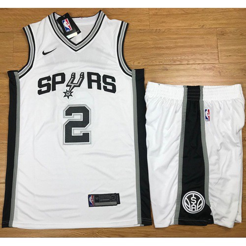 San Antonio Spurs #2 Kawhi Leonard White A Set Swingman Association Edition Jersey Mens