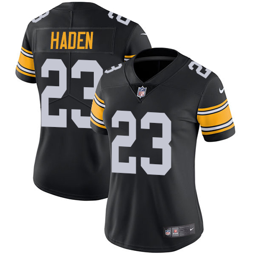 Pittsburgh Steelers #23 Joe Haden Black Alternate Women's Stitched Vapor Untouchable Limited Jersey Womens