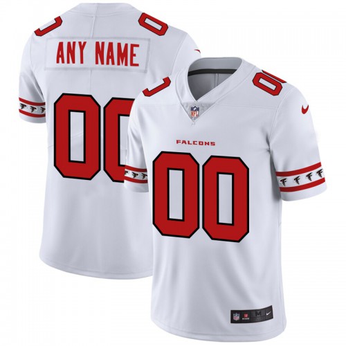 Atlanta Falcons Custom White Team Logo Vapor Limited Jersey