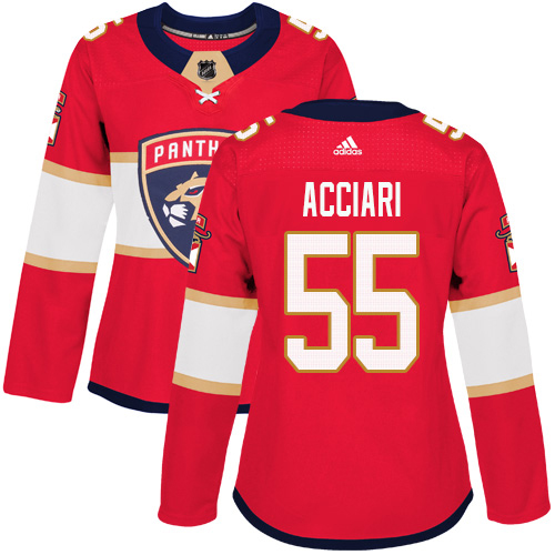 Adidas Florida Panthers #55 Noel Acciari Red Home Authentic Women's Stitched Jersey Womens