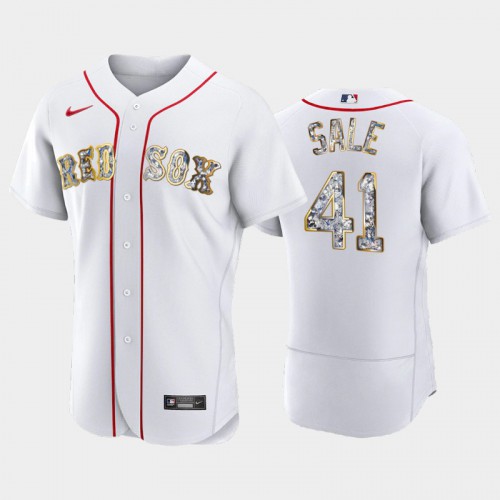 Boston Boston Red Sox #41 Chris Sale Men's Diamond Edition Jersey - White Men's