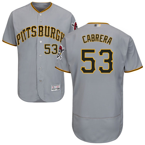 Pittsburgh Pirates #53 Melky Cabrera Grey Flexbase Authentic Collection Stitched Jersey Men's