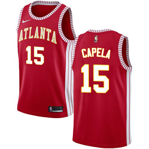 Atlanta Hawks #15 Clint Capela Red Youth Swingman Statement Edition Jersey Youth