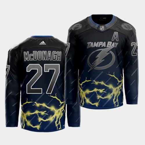 Adidas Tampa Bay Lightning #27 Ryan McDonagh 2021 City Concept Stitched Jersey - Black Men's