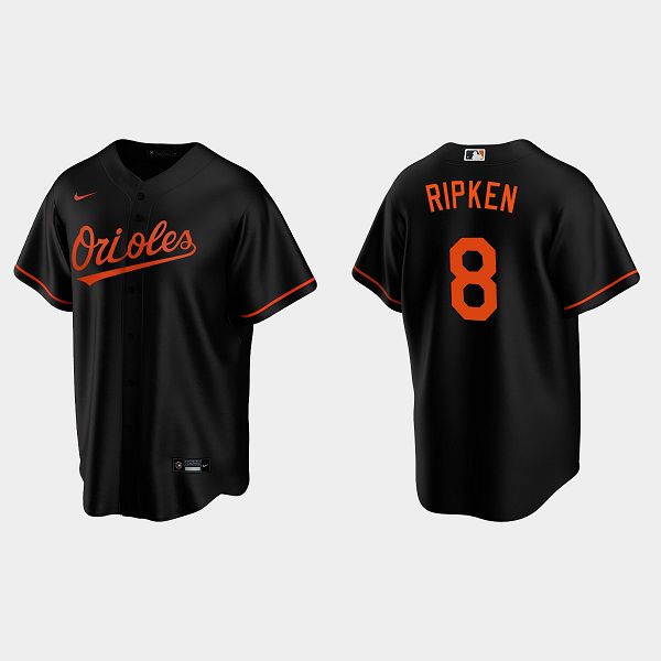 Men's Youth Women's Baltimore Orioles #8 Cal Ripken Jr. Alternate Black Jersey