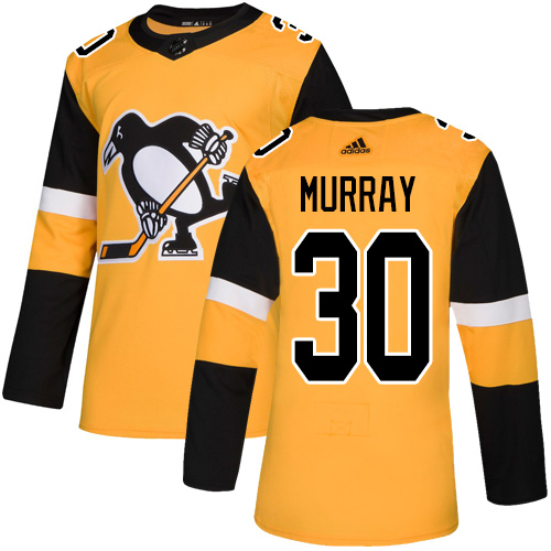 Adidas Pittsburgh Penguins #30 Matt Murray Gold Alternate Authentic Stitched Youth Jersey Youth