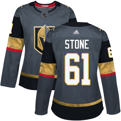 Adidas Golden Vegas Golden Knights #61 Mark Stone Grey Home Authentic Women's Stitched Jersey Womens
