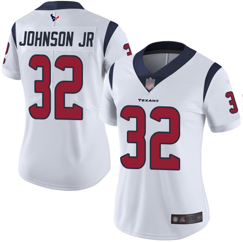 Houston Texans #32 Lonnie Johnson Jr. White Women's Stitched Vapor Untouchable Limited Jersey Womens