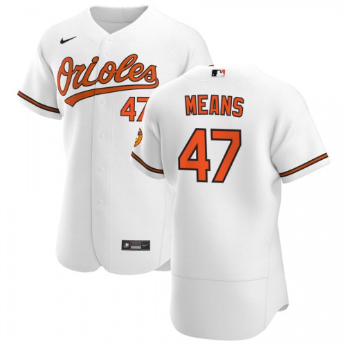 Baltimore Baltimore Orioles #47 John Means Men's White Home 2020 Authentic Player Jersey Men's