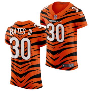 Bengals #30 Jessie Bates III Men's 2021-22 Orange City Edition Elite Jersey