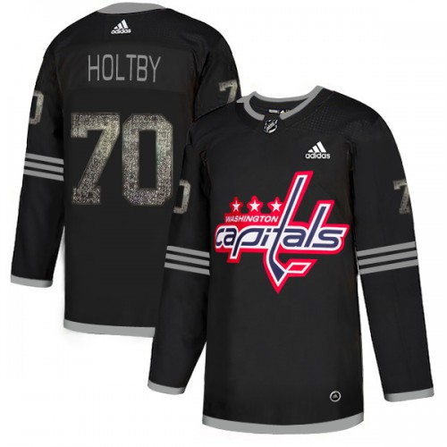 Adidas Washington Capitals #70 Braden Holtby Black Authentic Classic Stitched Jersey Men's