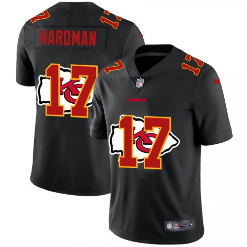Kansas City Kansas City Chiefs #17 Mecole Hardman Men's Team Logo Dual Overlap Limited Jersey Black Men's