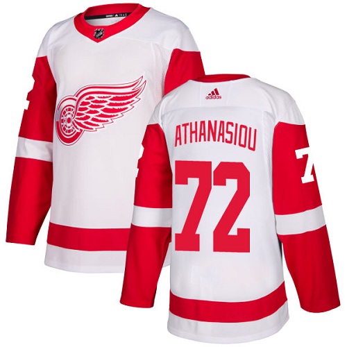 Adidas Detroit Red Wings #72 Andreas Athanasiou White Road Authentic Stitched Youth Jersey Youth