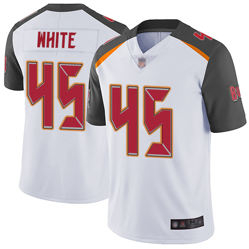 Buccaneers #45 Devin White White Men's Stitched Vapor Untouchable Limited Jersey