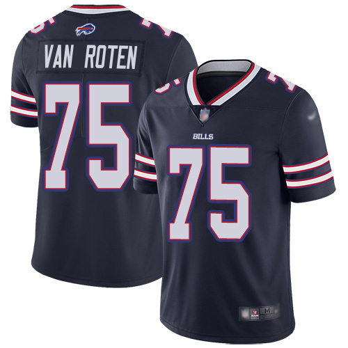 Bills #75 Greg Van Roten Navy Youth Stitched Limited Inverted Legend Jersey