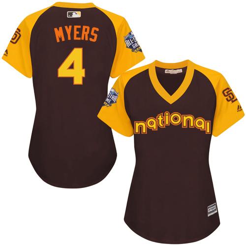 San Diego Padres #4 Wil Myers Brown 2016 All-Star National League Women's Stitched Jersey Womens