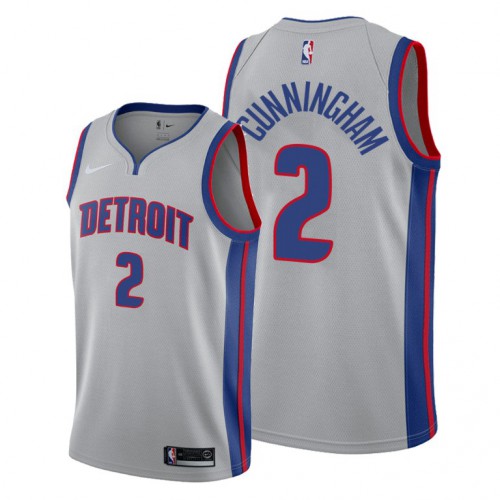 Detroit Detroit Pistons #2 Cade Cunningham Gray Jersey 2021 NB.1 Mens