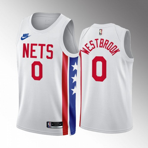 Brooklyn Nets #0 Russell Westbrook White 2022-23 Mens Classic Edition Jersey Mens