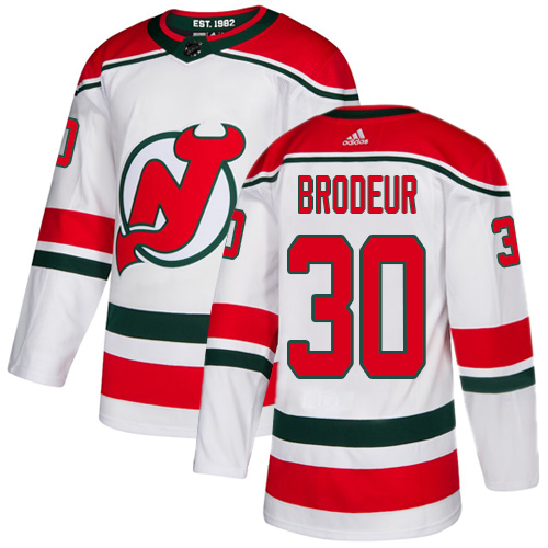Adidas New Jersey Devils #30 Martin Brodeur White Alternate Authentic Stitched Youth Jersey Youth