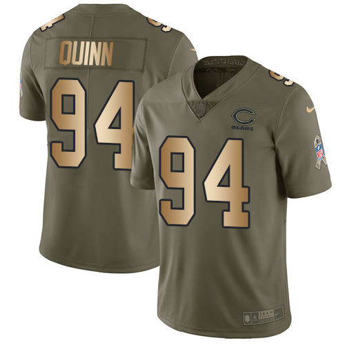 Chicago Bears #94 Robert Quinn Olive/Gold Youth Stitched Limited 2017 Salute To Service Jersey Youth