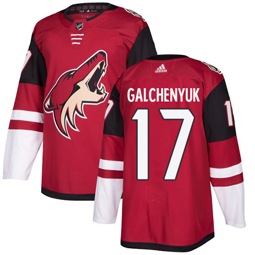Adidas Arizona Coyotes #17 Alex Galchenyuk Maroon Home Authentic Stitched Jersey Men's