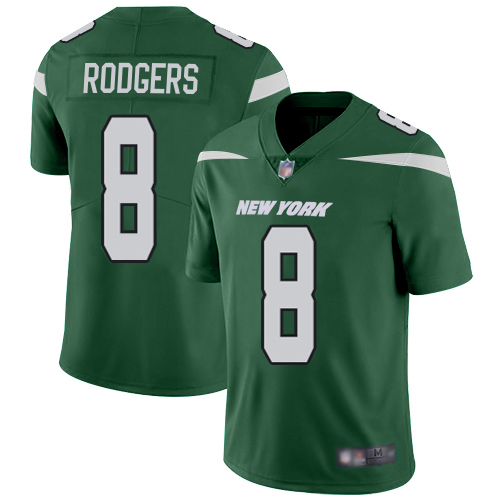 Jets #8 Aaron Rodgers Green Team Color Youth Stitched Vapor Untouchable Limited Jersey