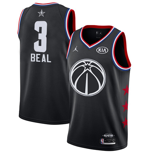 Washington Wizards #3 Bradley Beal Black Jordan Swingman 2019 All-Star Game Jersey Mens