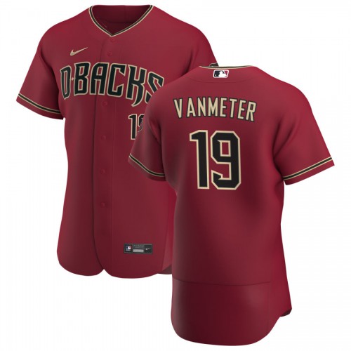 Arizona Arizona Diamondbacks #19 Josh VanMeter Men's Crimson Authentic Alternate Team Jersey Men's