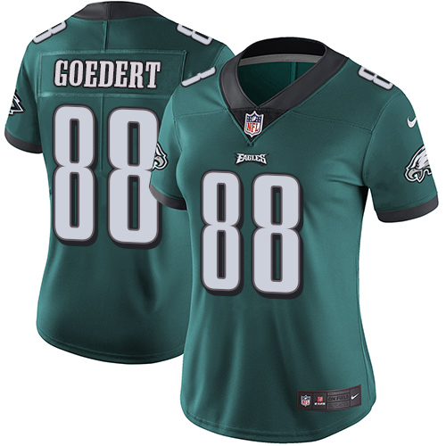 Eagles #88 Dallas Goedert Midnight Green Team Color Women's Stitched Vapor Untouchable Limited Jersey