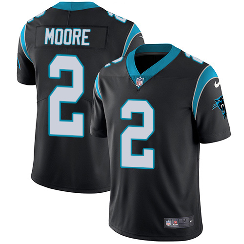 Panthers #2 DJ Moore Black Team Color Men's Stitched Vapor Untouchable Limited Jersey
