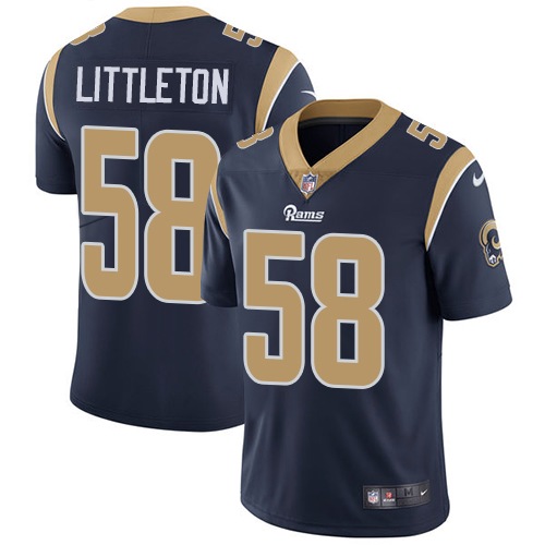 Los Angeles Rams #58 Cory Littleton Navy Blue Team Color Youth Stitched Vapor Untouchable Limited Jersey Youth