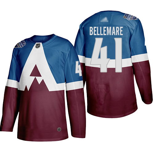 Adidas Colorado Colorado Avalanche #41 Pierre-Edouard Bellemare Men's 2020 Stadium Series Burgundy Stitched Jersey Men's